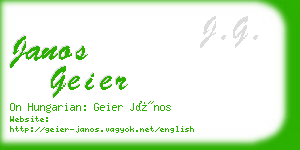 janos geier business card